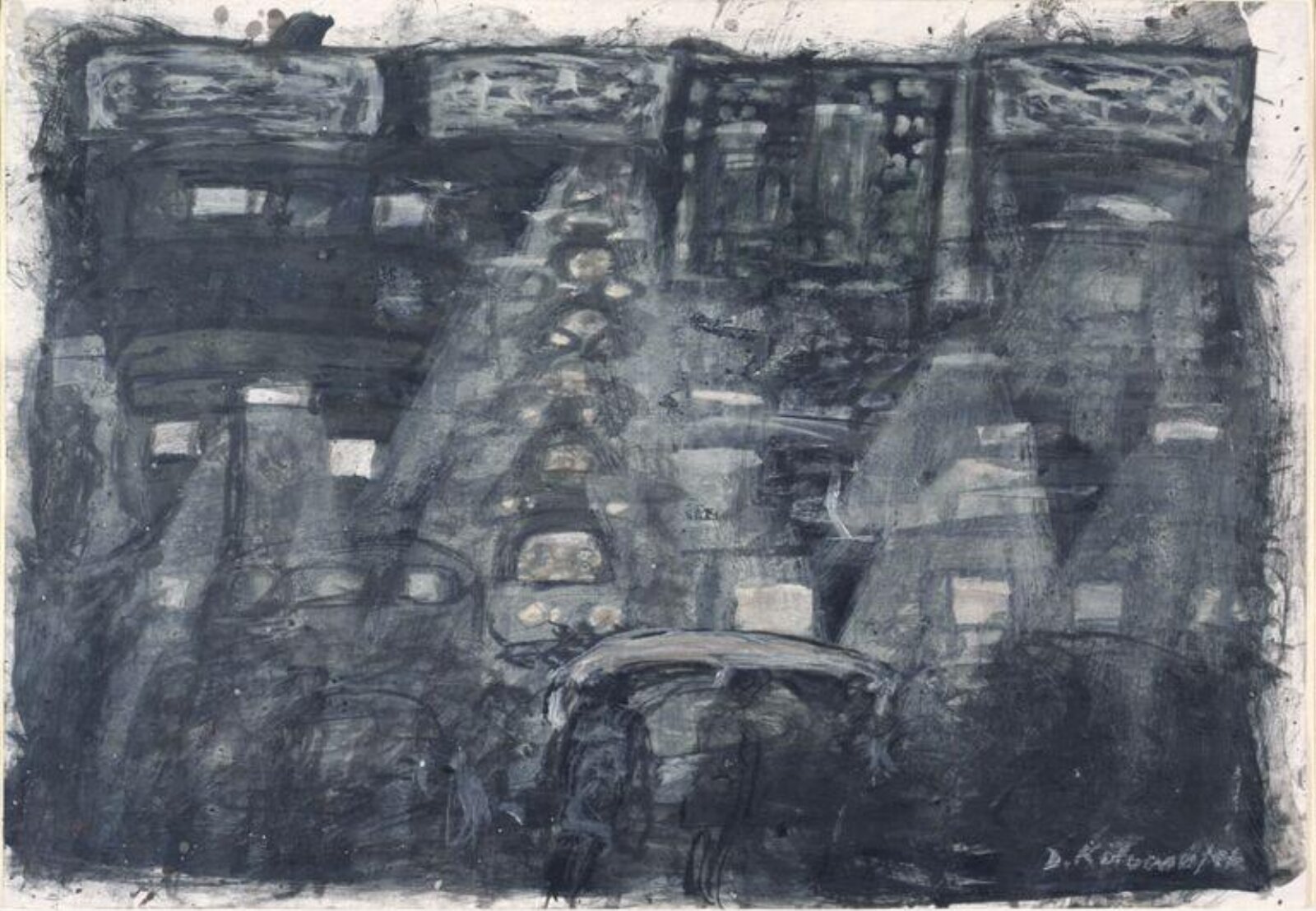 Rush Hour at Night, David Koloane, 1996