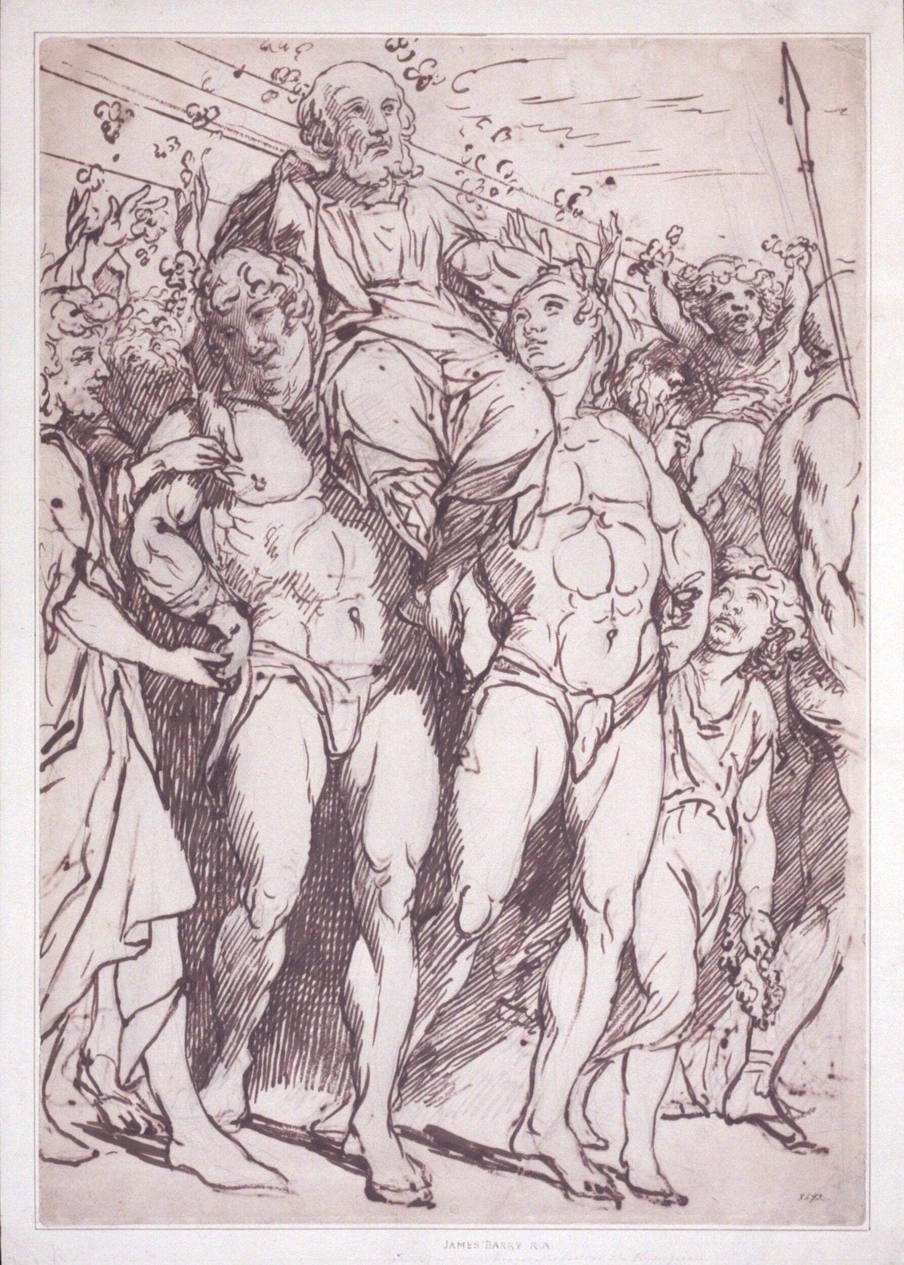 The Diagorides Victors at Olympia. Study for a fresco.
