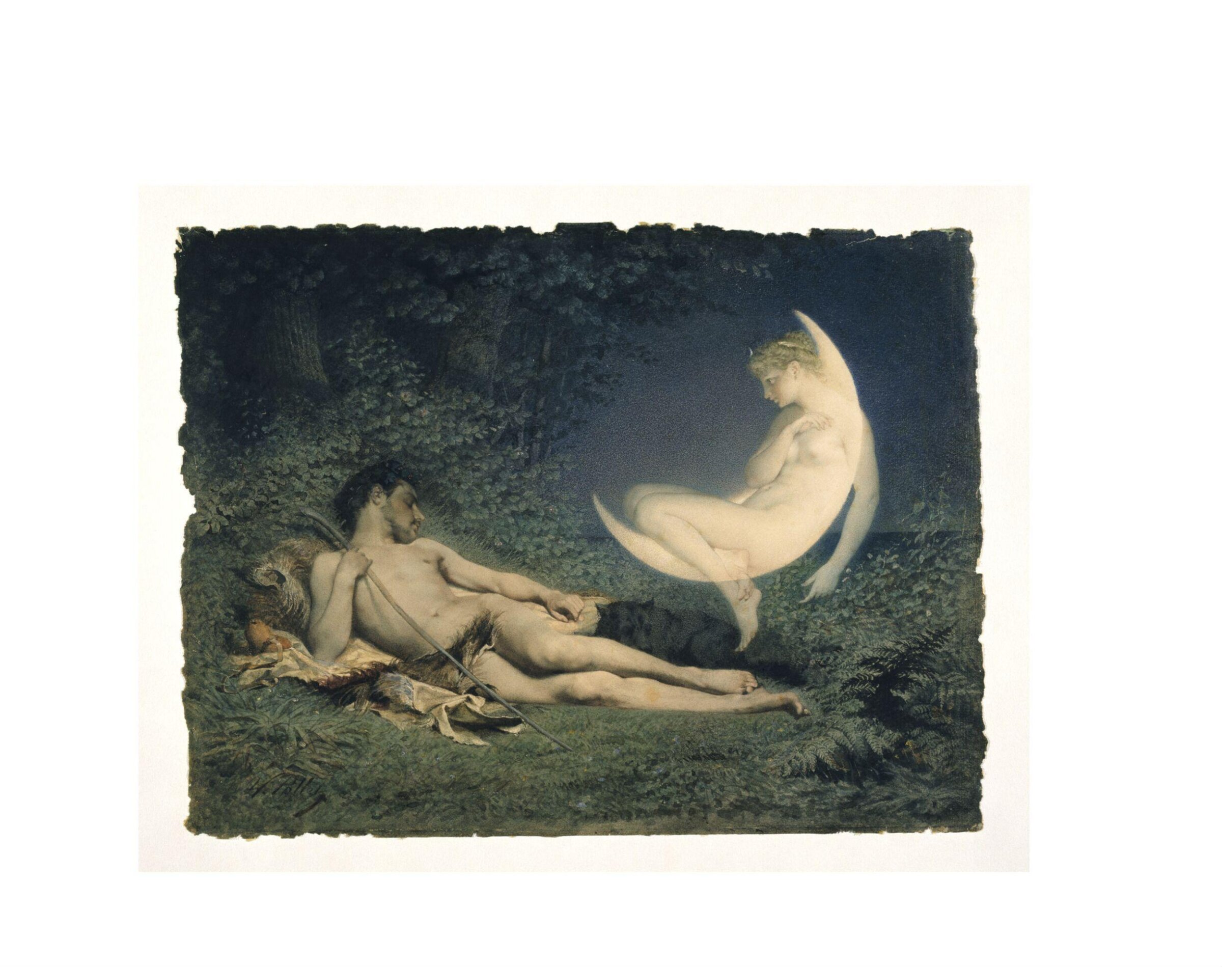 Endymion and Selene, Victor Florence Pollet, mid 19th century