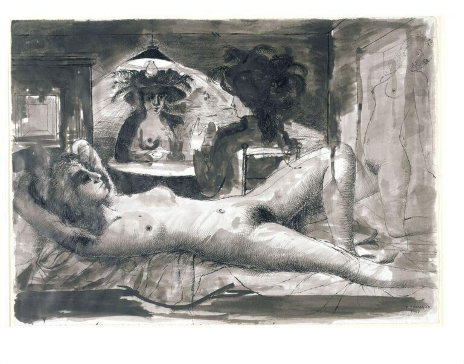 Autour de la Table, Paul Delvaux, 1965