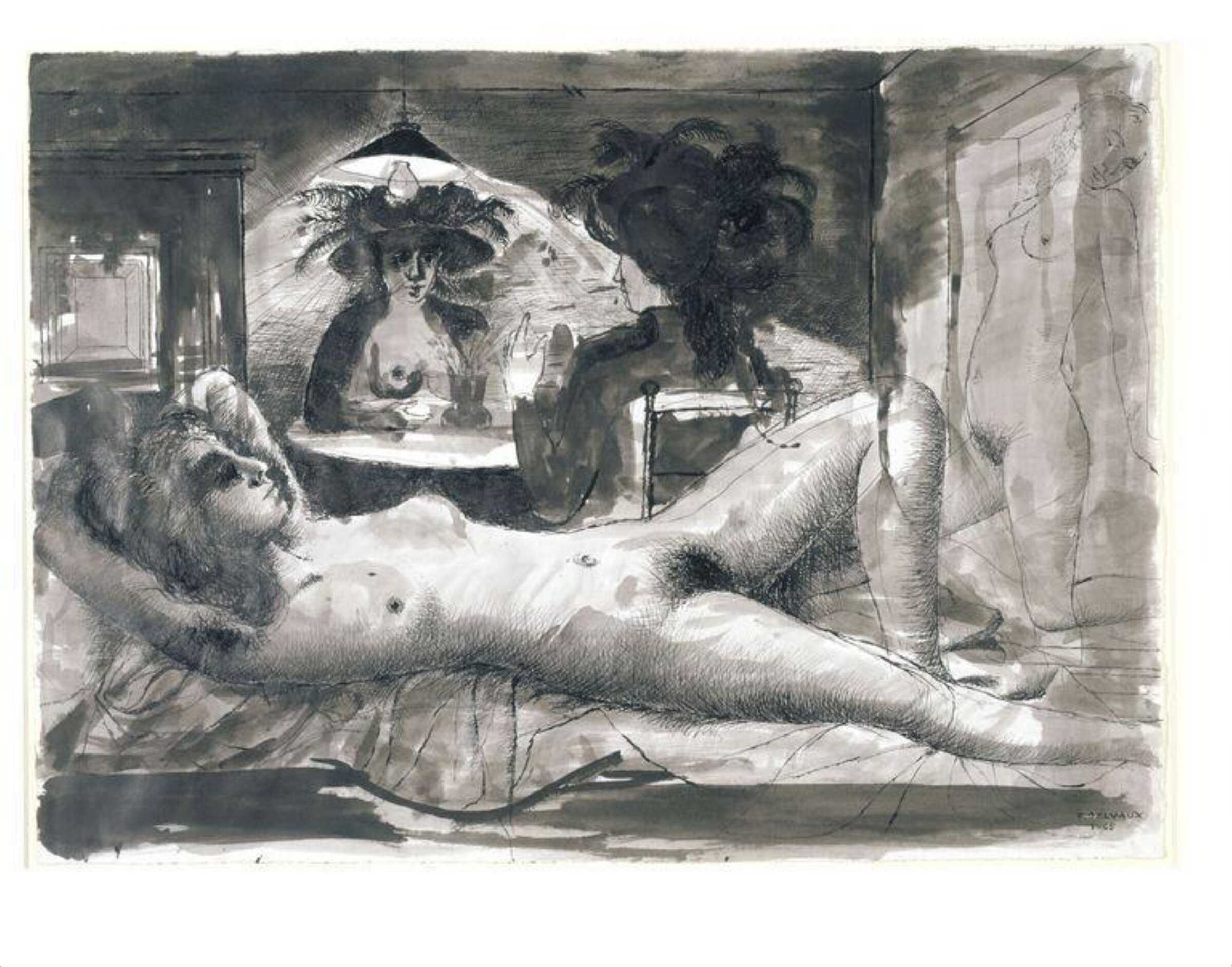 Autour de la Table, Paul Delvaux, 1965