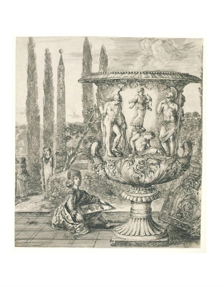 A boy drawing the Medici vase top image