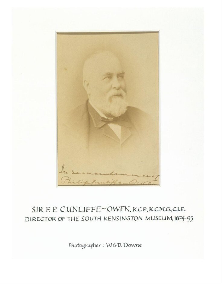 Sir Francis Philip Cunliffe-Owen KCP, KCMG, CIE, Director of South Kensington Museum 1874-93 image