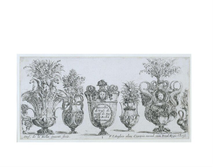 Plate from a set of designs for vases top image