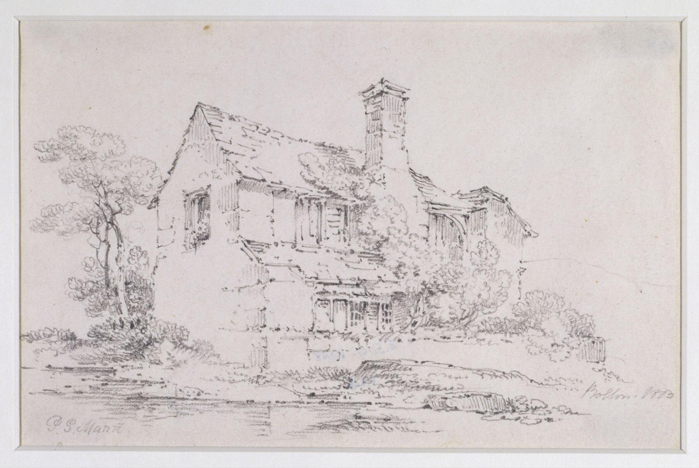 A house at Bolton, Yorkshire, Paul Sandby Munn, 1803
