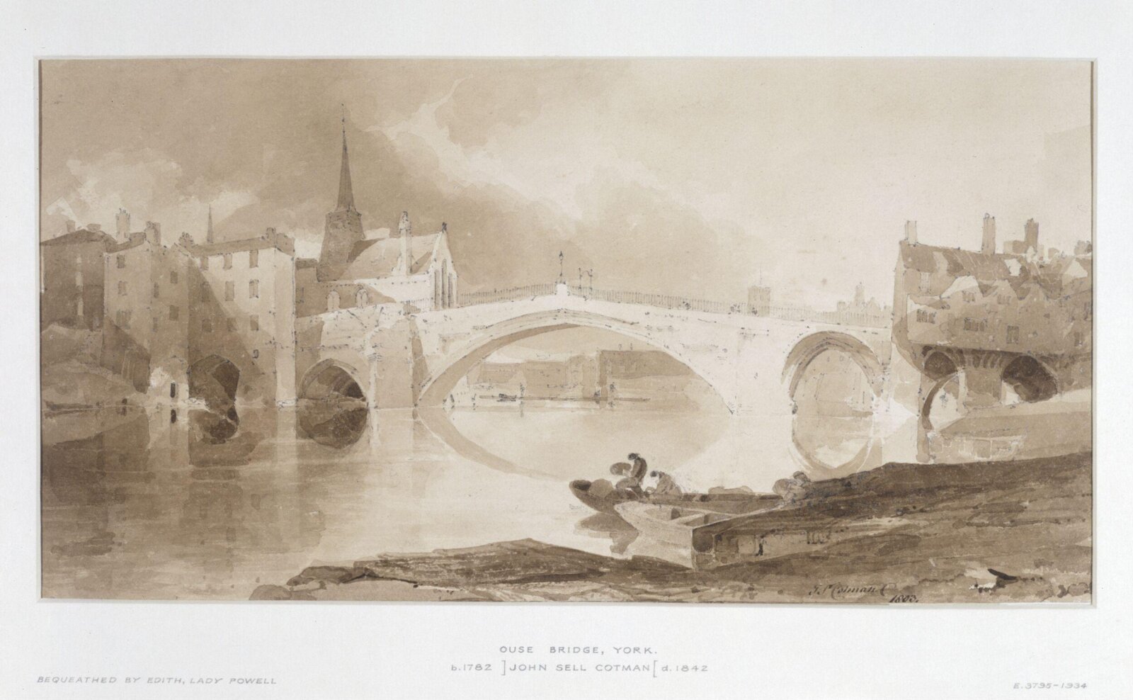 Ouse Bridge, York, John Sell Cotman, 1803