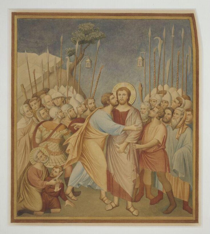 Copy after the painting The Betrayal of Christ  attributed to Jacobo Torriti in the Upper Church, San  Francesco, Assisi. top image