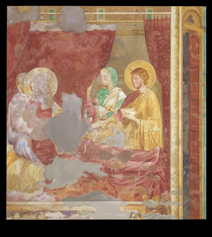 Copy after the painting Isaac blessing Jacob  attributed to the Isaac Master in the Upper Church, San Francesco, Assisi. top image