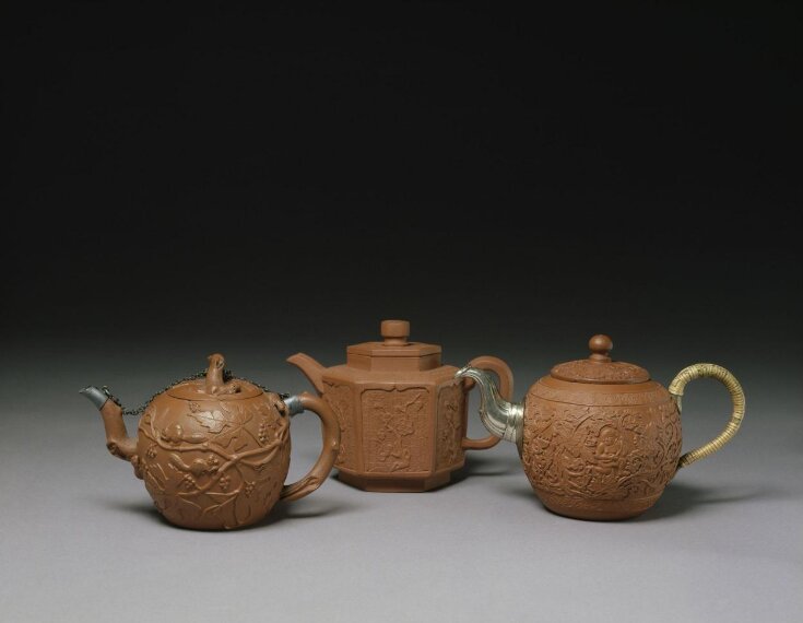 Yixing stoneware teapot top image