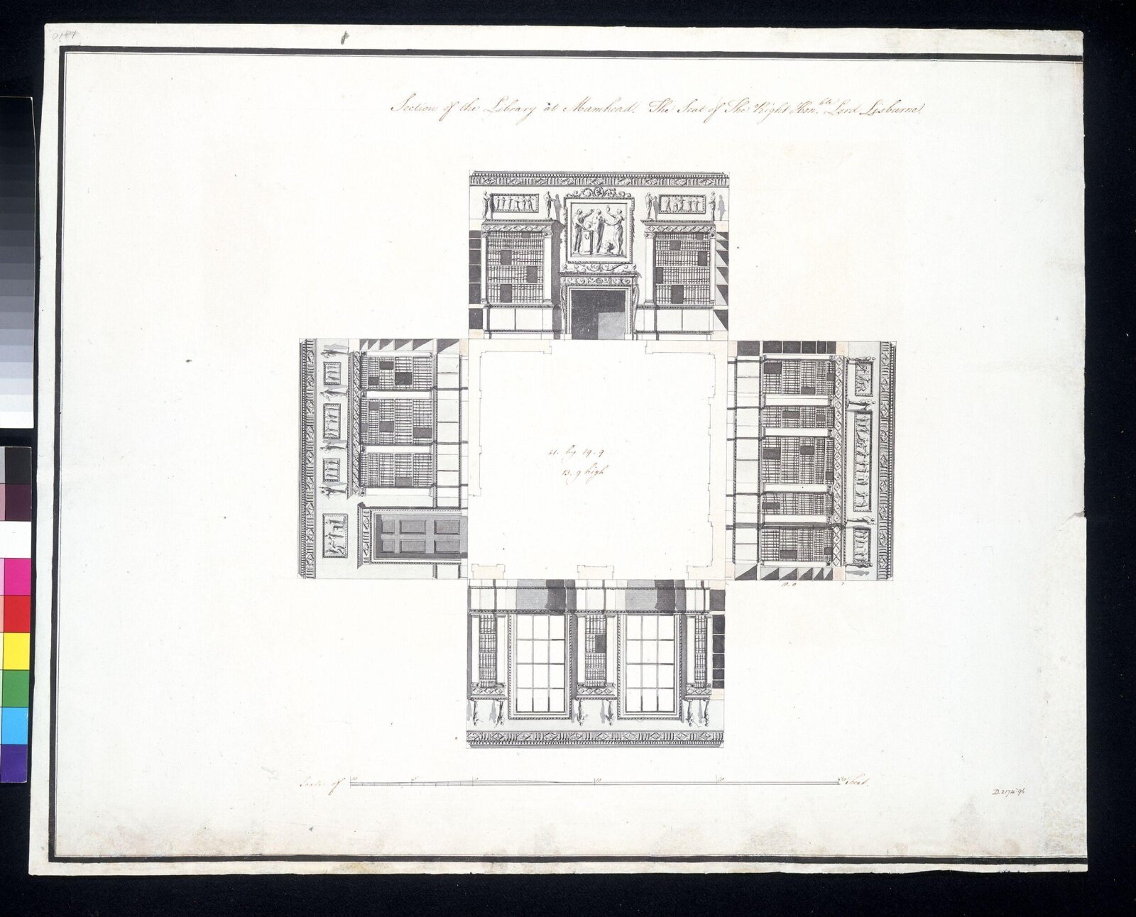 Design for a Library at Mamhead, Robert Adam, 1766-69