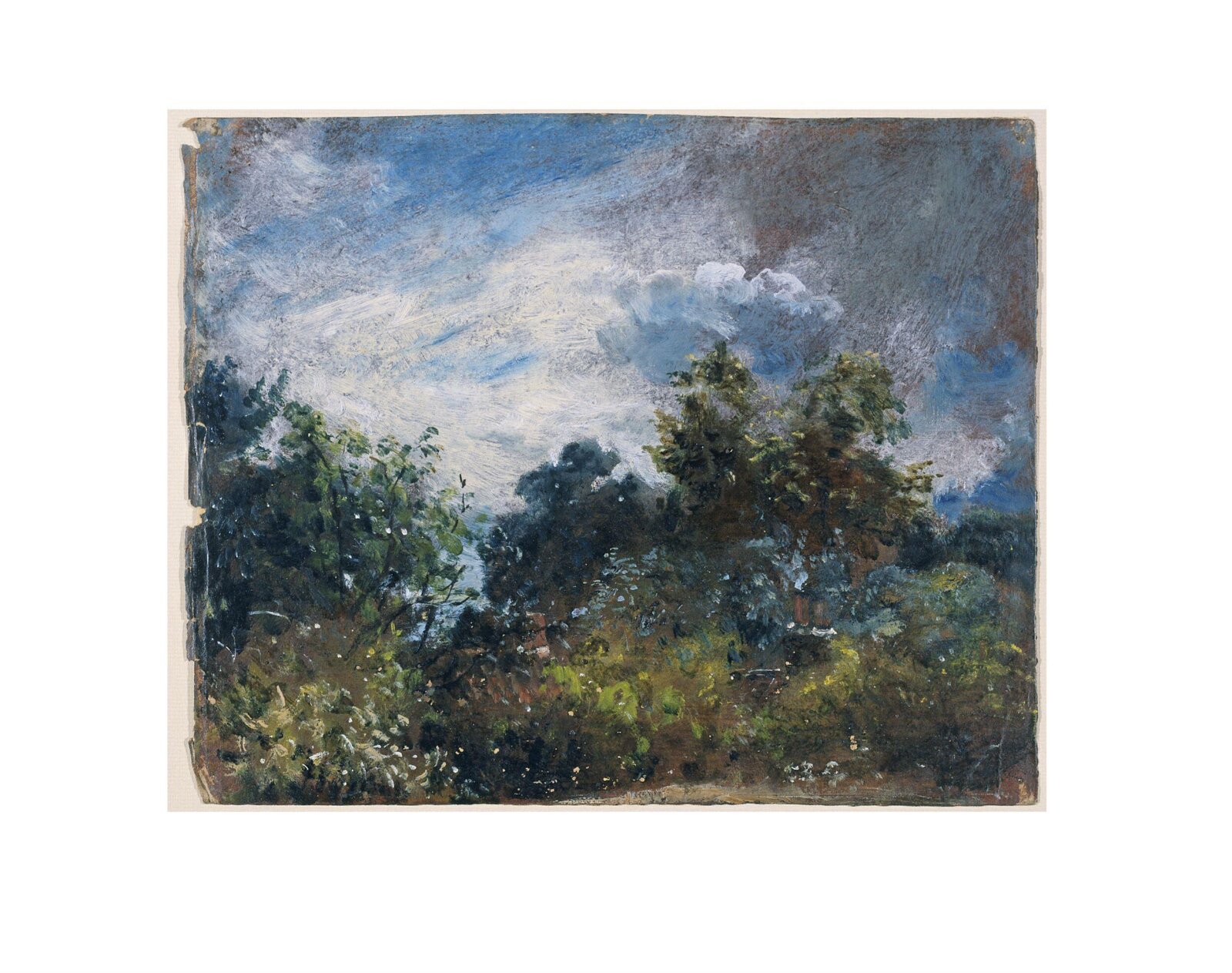 Study of sky and trees, John Constable, ca. 1821