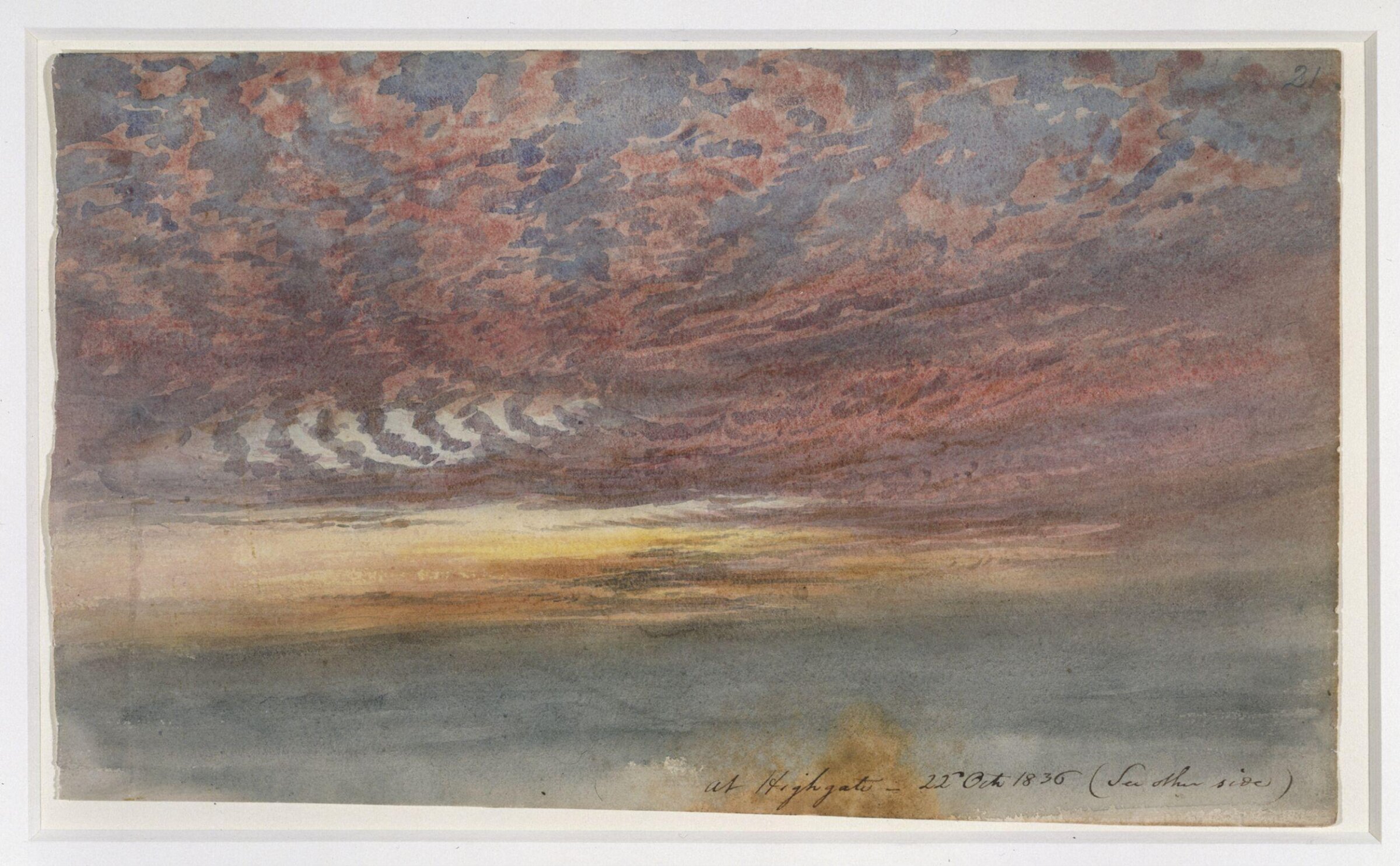 Cloud study at Highgate, Thomas Lindsay, 22/10/1836