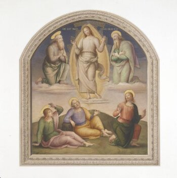 Copy after the painting The Transfiguration by  Perugino in the Collegio del Cambio, Perugia.