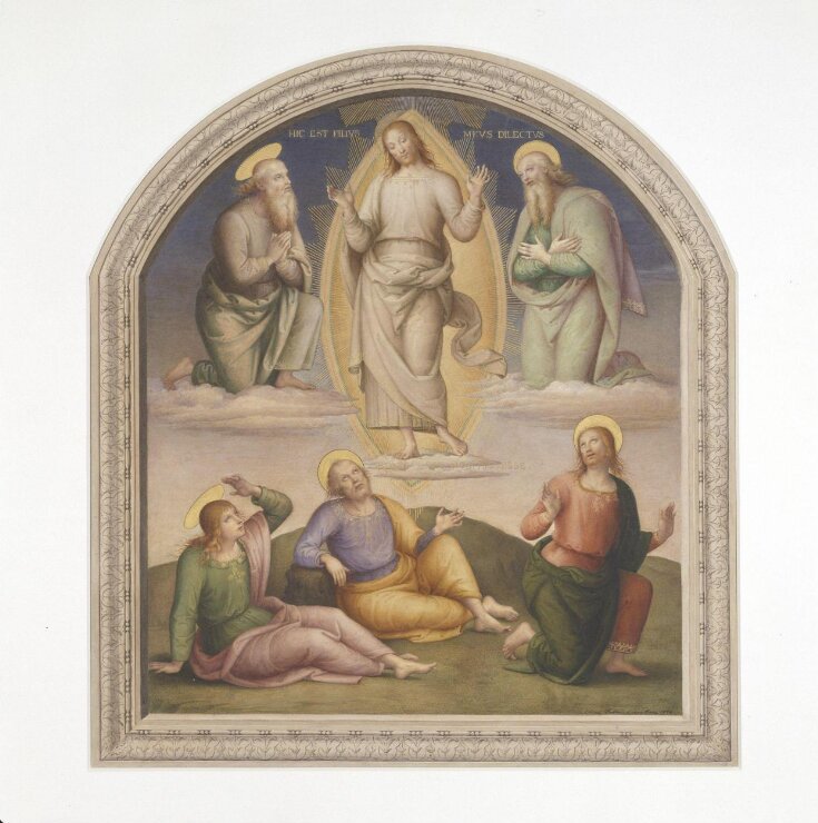 Copy after the painting The Transfiguration by  Perugino in the Collegio del Cambio, Perugia. top image