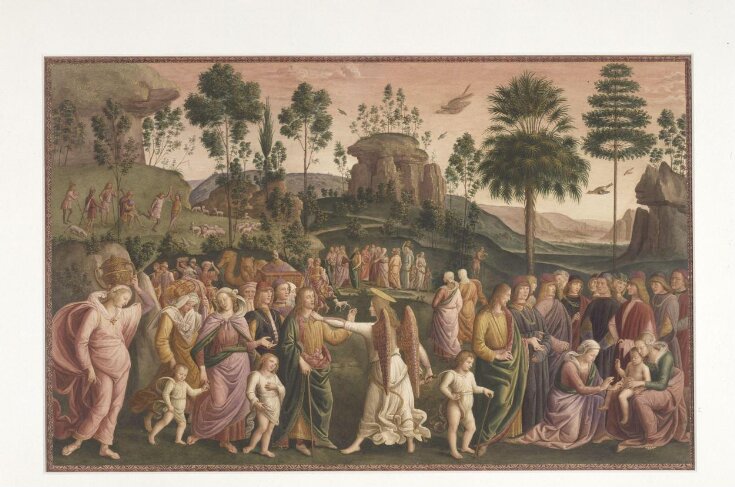 Copy after the painting Moses and the Angel by  Perugino in the Collegio del Cambio, Perugia. image