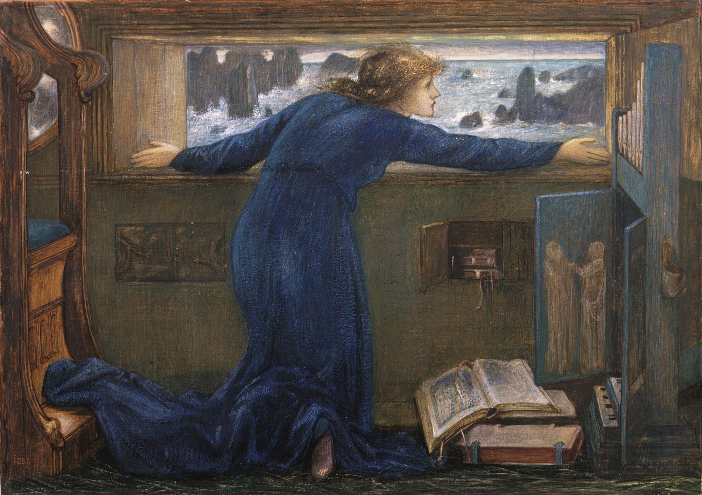 Dorigen of Bretagne longing for the safe return of her husband, Edward Coley Burne-Jones, 1871