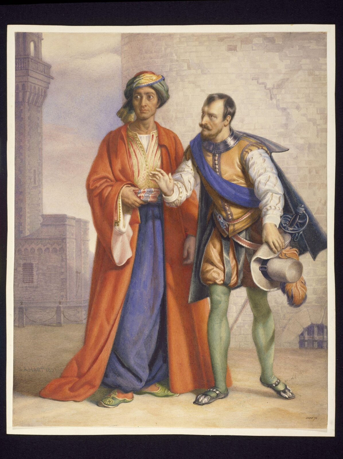 Othello and Iago, Hart, 1857