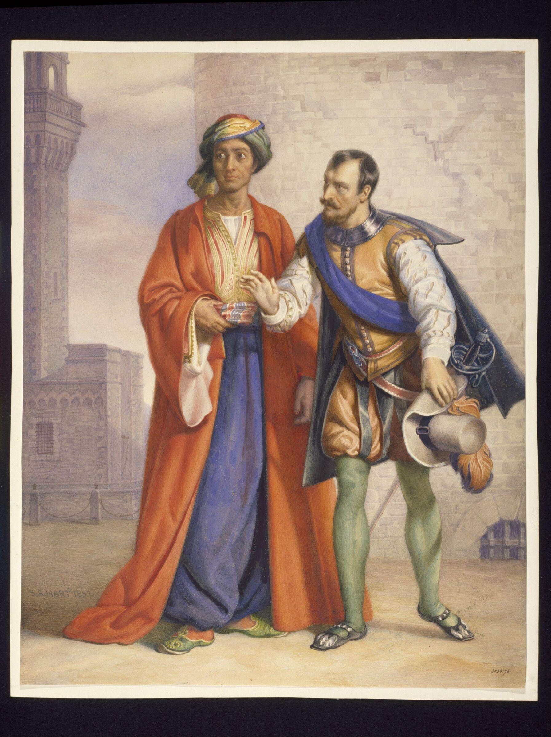 Othello and Iago, Hart, 1857
