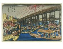 Enjoying the Cool of the Evening at Ryôgoku Bridge (Edo