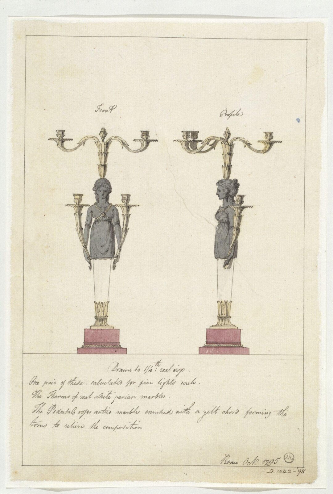 Drawing, Charles Heathcote Tatham, 1794-1796