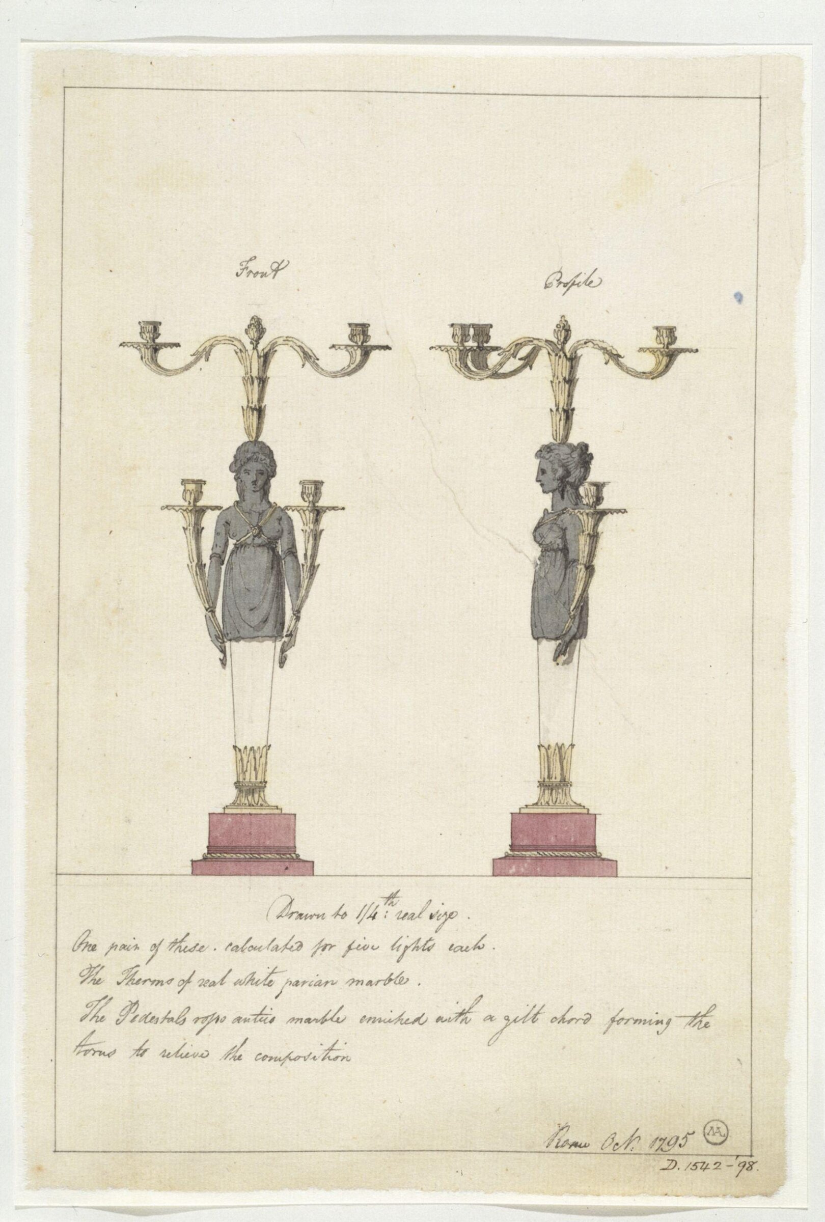 Drawing, Charles Heathcote Tatham, 1794-1796