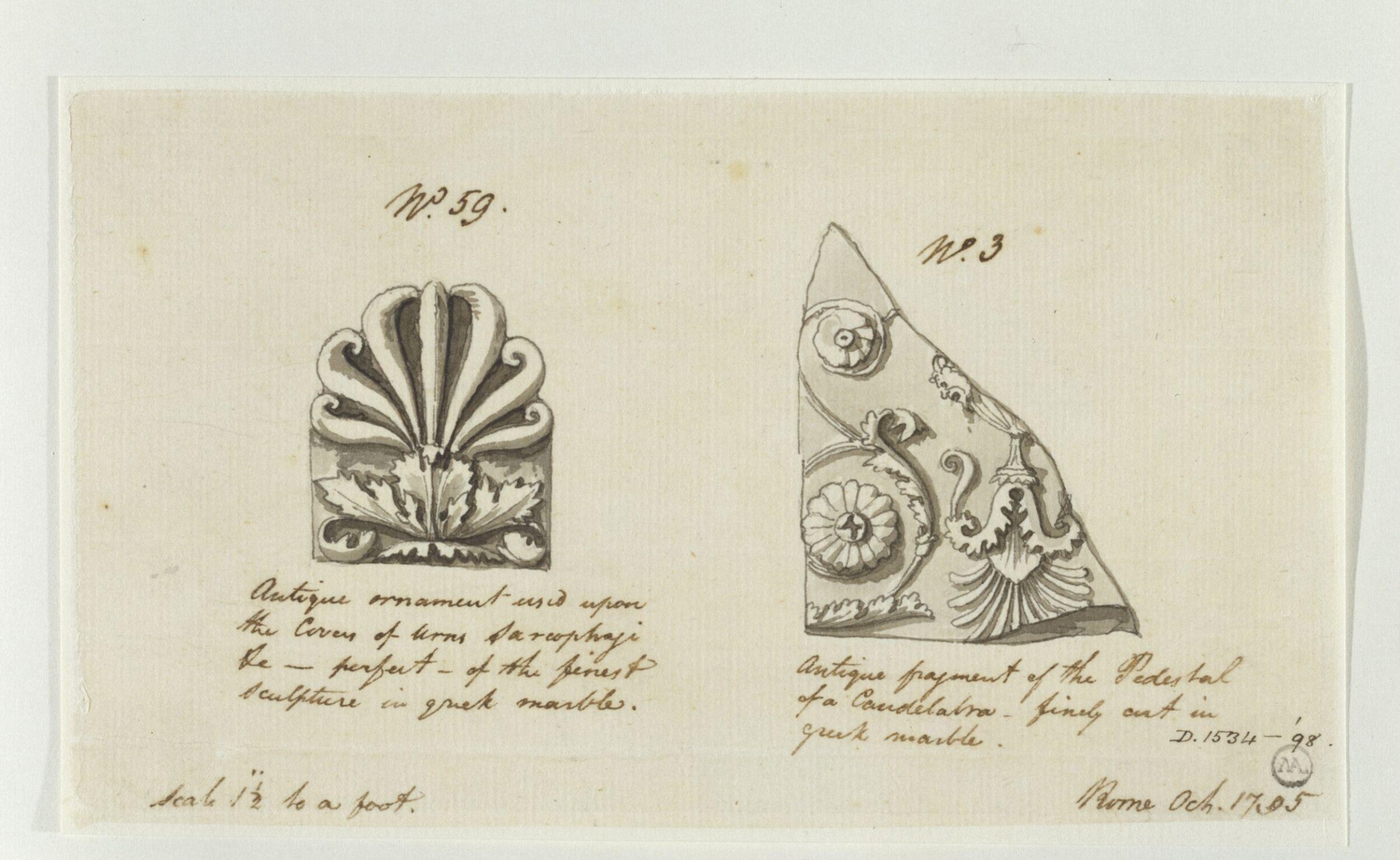 Drawing, Charles Heathcote Tatham, 1794-1796