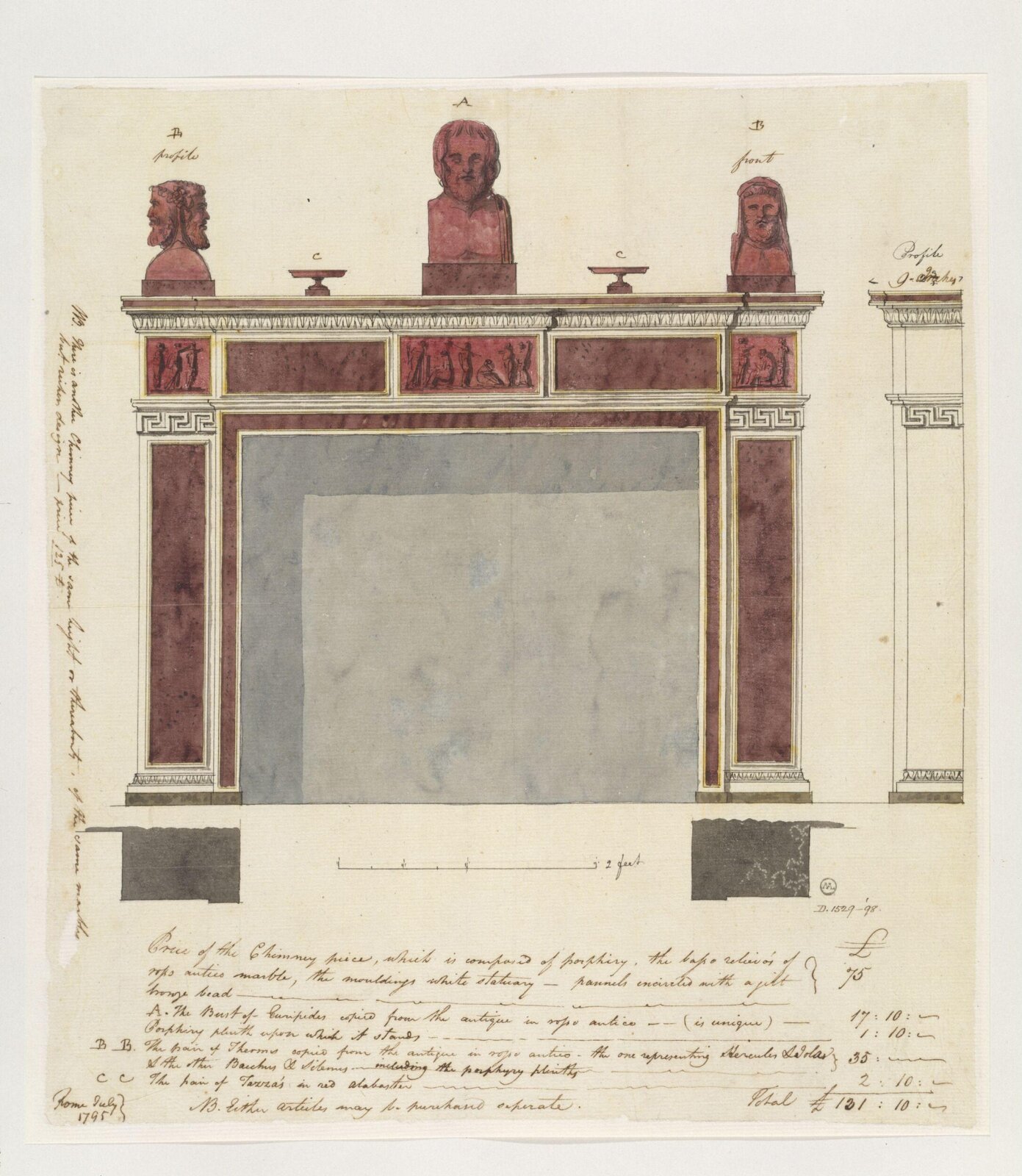 Drawing, Charles Heathcote Tatham, 1794-1796