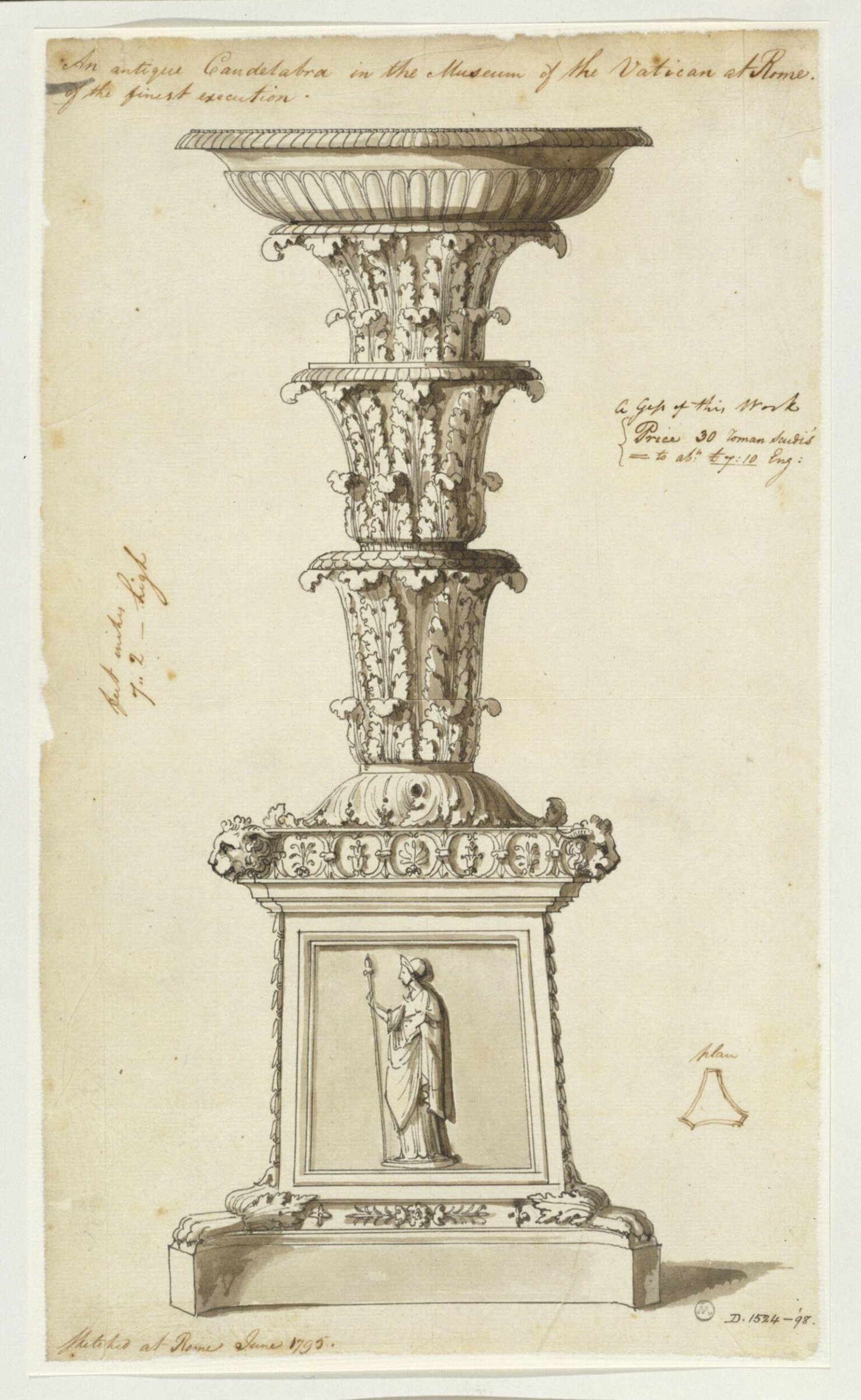Drawing, Charles Heathcote Tatham, 1794-1796