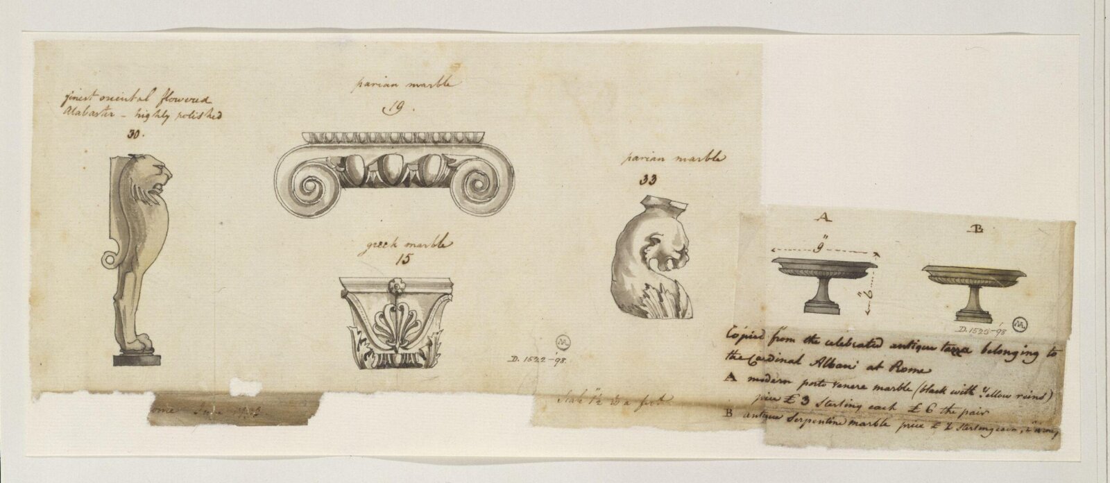 Drawing, Charles Heathcote Tatham, 1794-1796