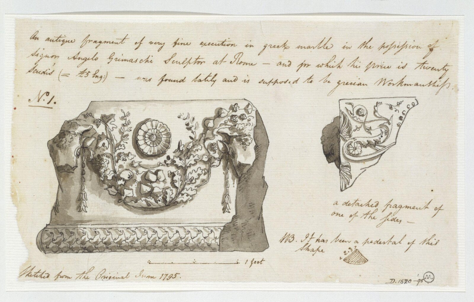 Drawing, Charles Heathcote Tatham, 1794-1796