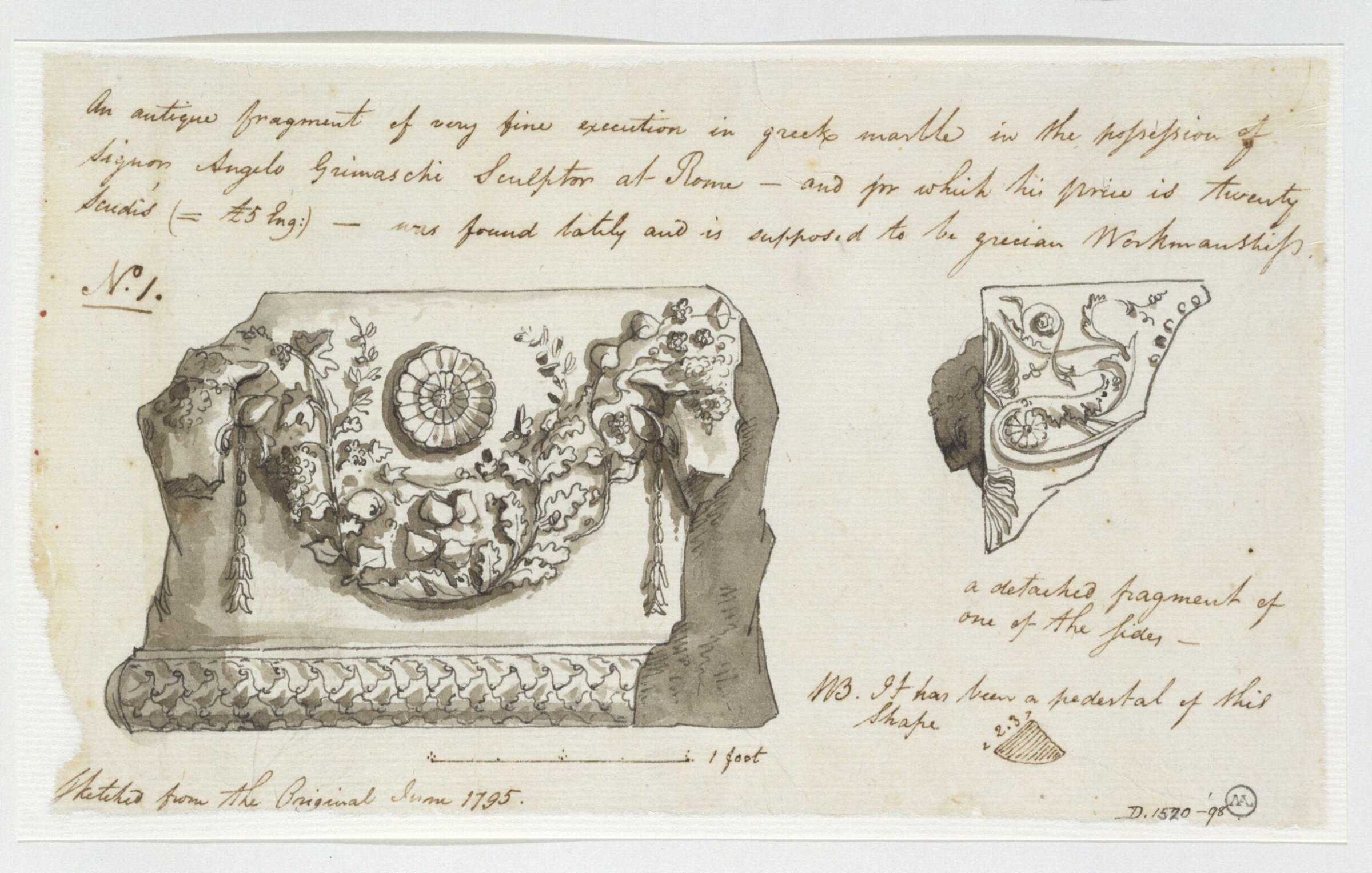 Drawing, Charles Heathcote Tatham, 1794-1796