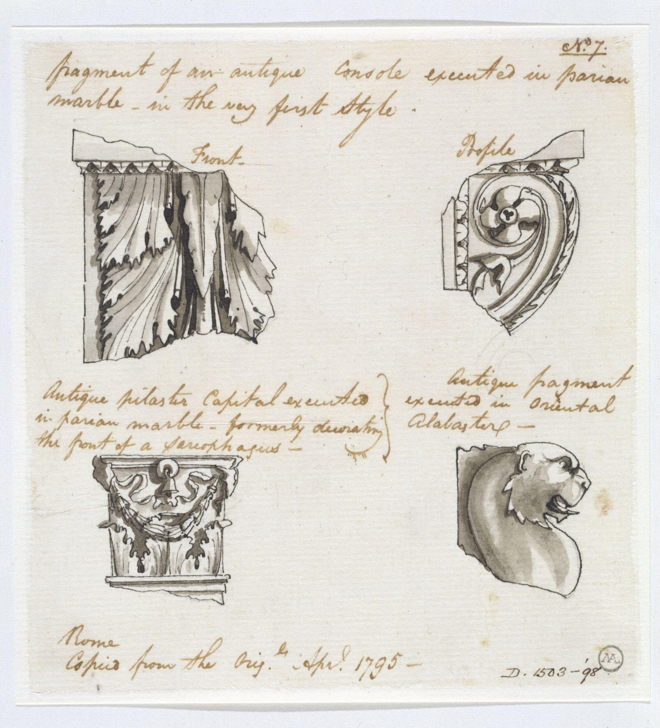 Drawing, Charles Heathcote Tatham, 1794-1796