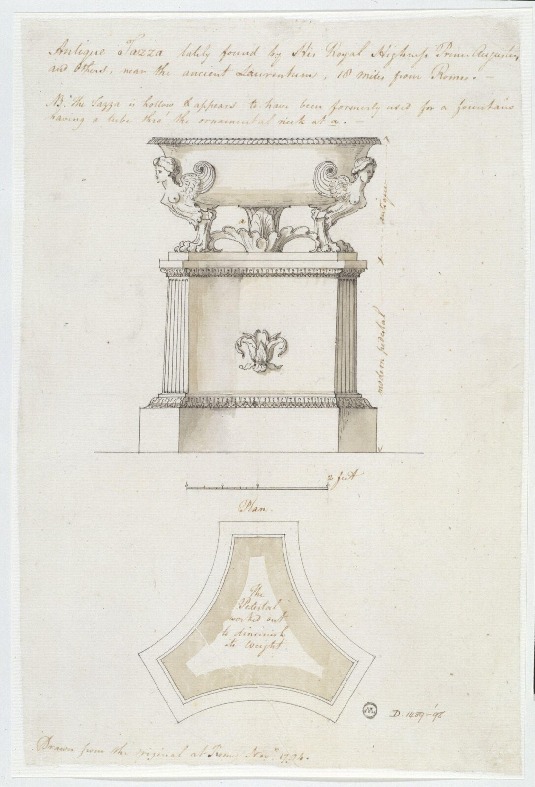 Drawing, Charles Heathcote Tatham, 1794-1796