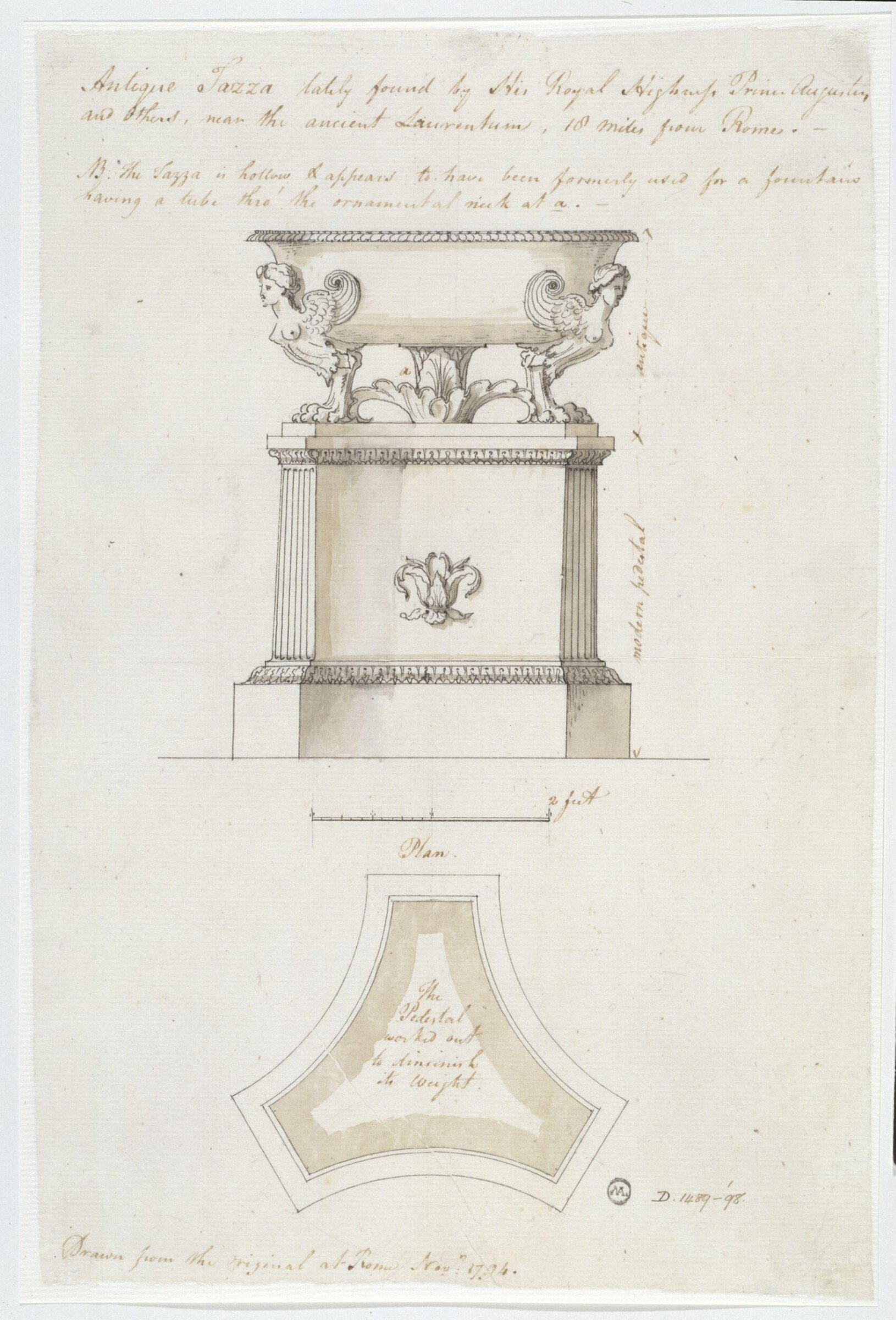 Drawing, Charles Heathcote Tatham, 1794-1796