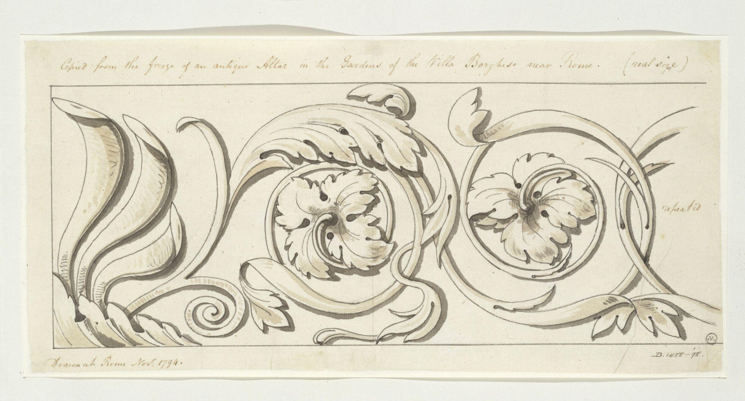 Drawing, Charles Heathcote Tatham, 1794-1796