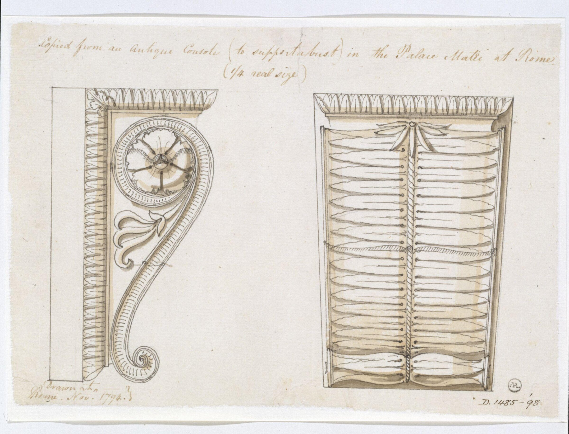 Drawing, Charles Heathcote Tatham, 1794-1796