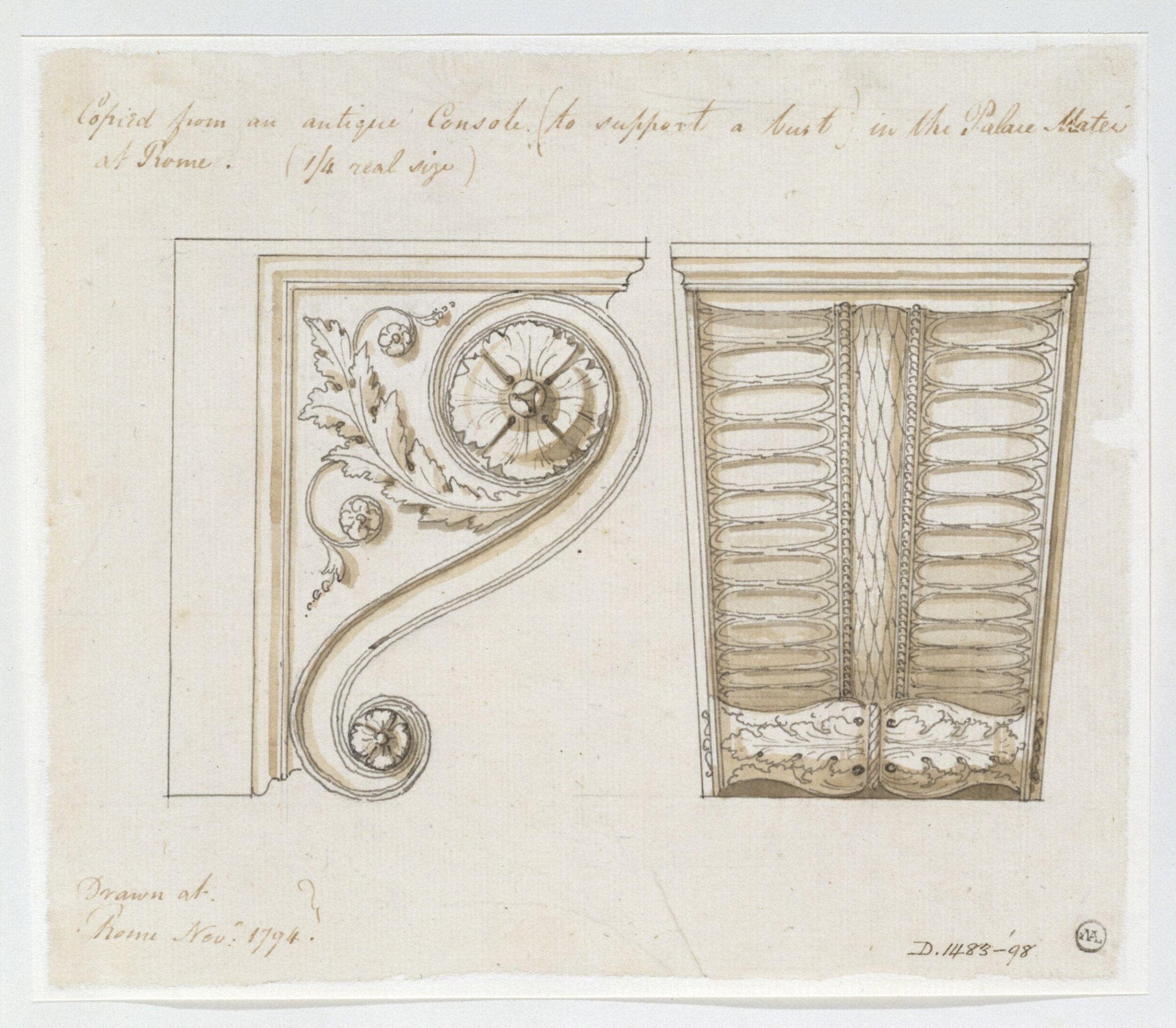 Drawing, Charles Heathcote Tatham, 1794-1796