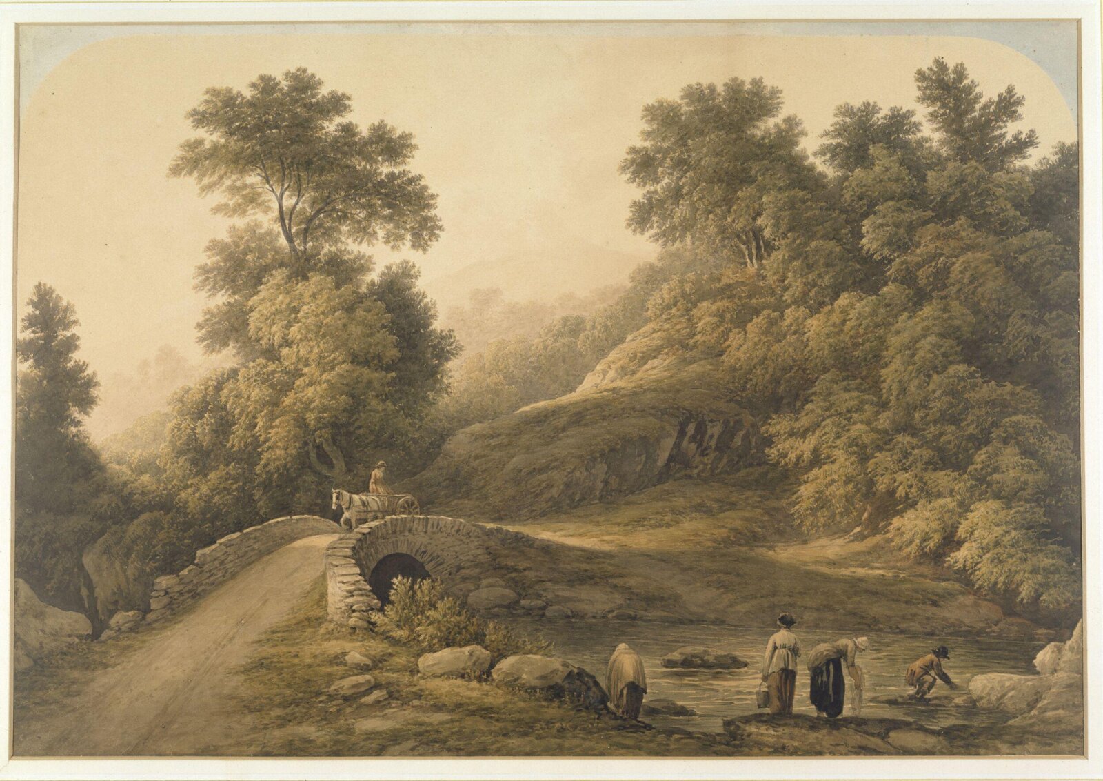 Buttermere Bridge, Cumberland, John Glover, ca. 1790-1830