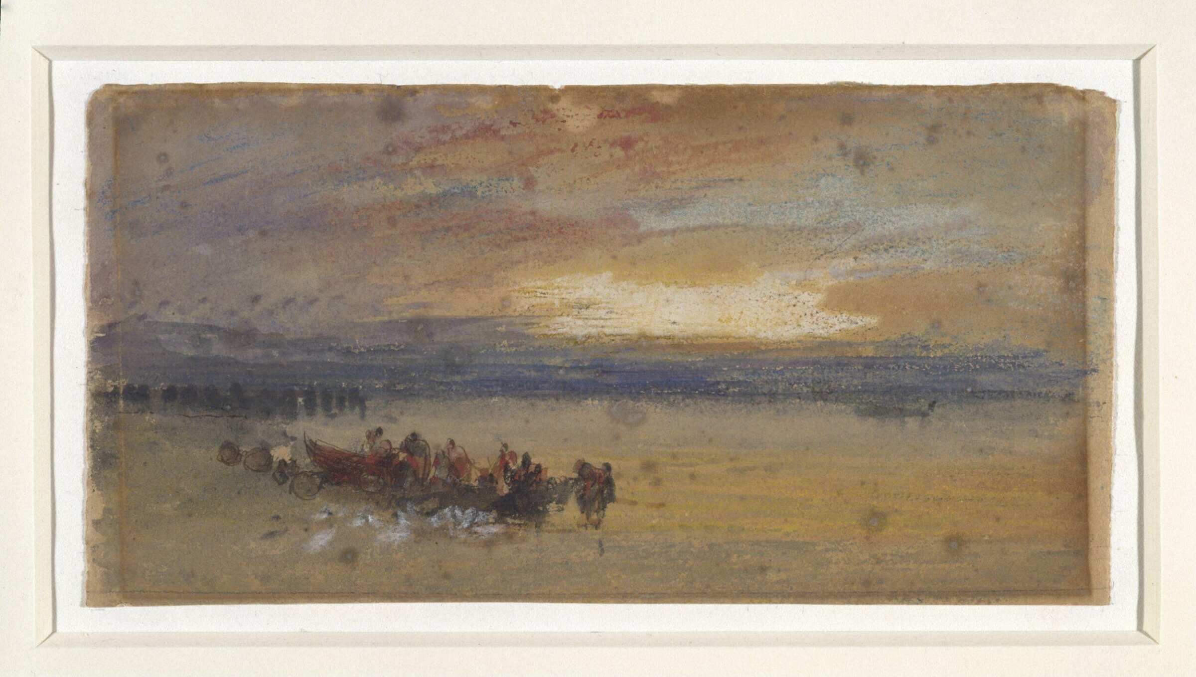 Shore scene, sunset, Turner, ca. early 19th century