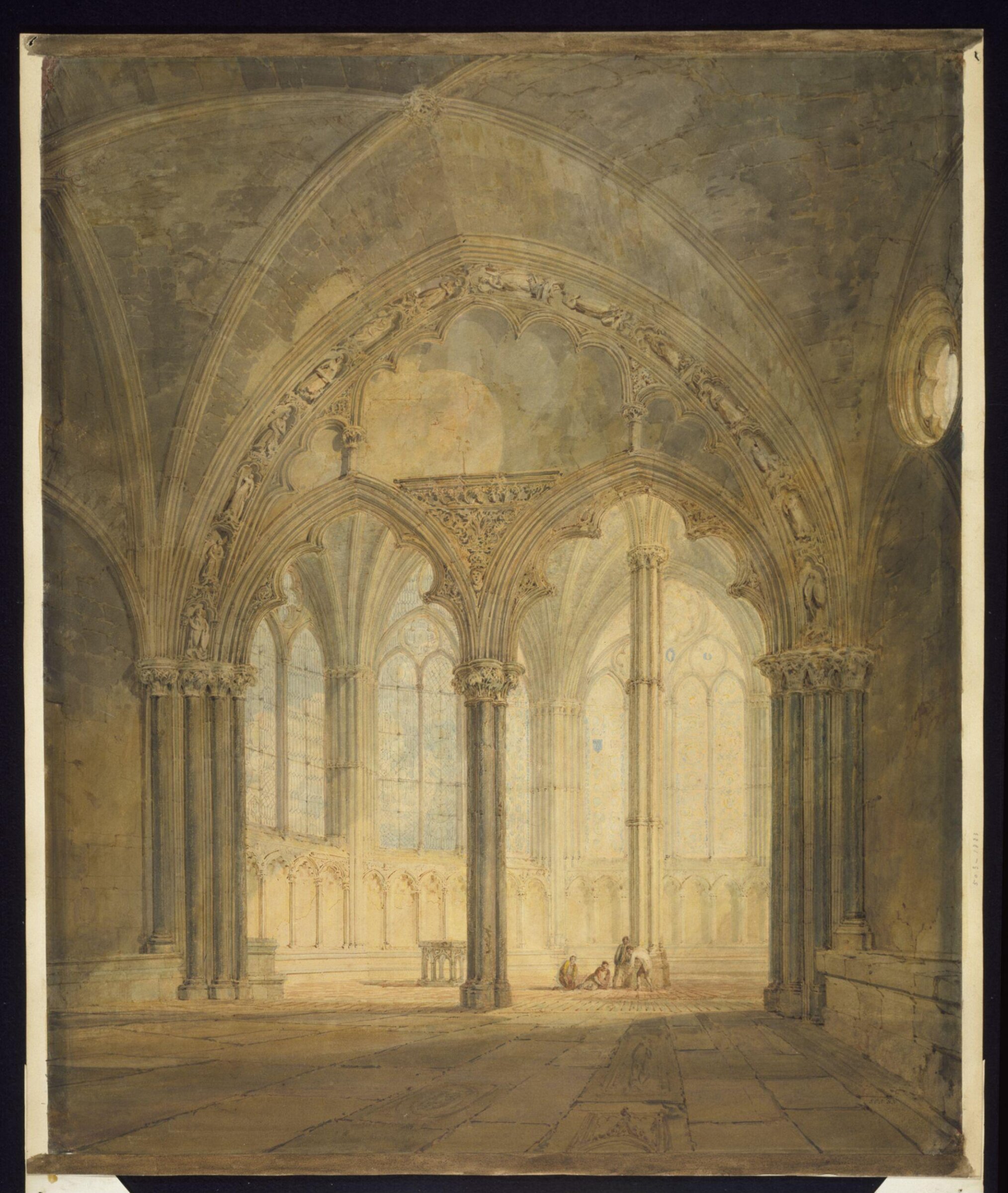 Entrance to the Chapter House, Salisbury Cathedral, Joseph Mallord William Turner, 1796-7