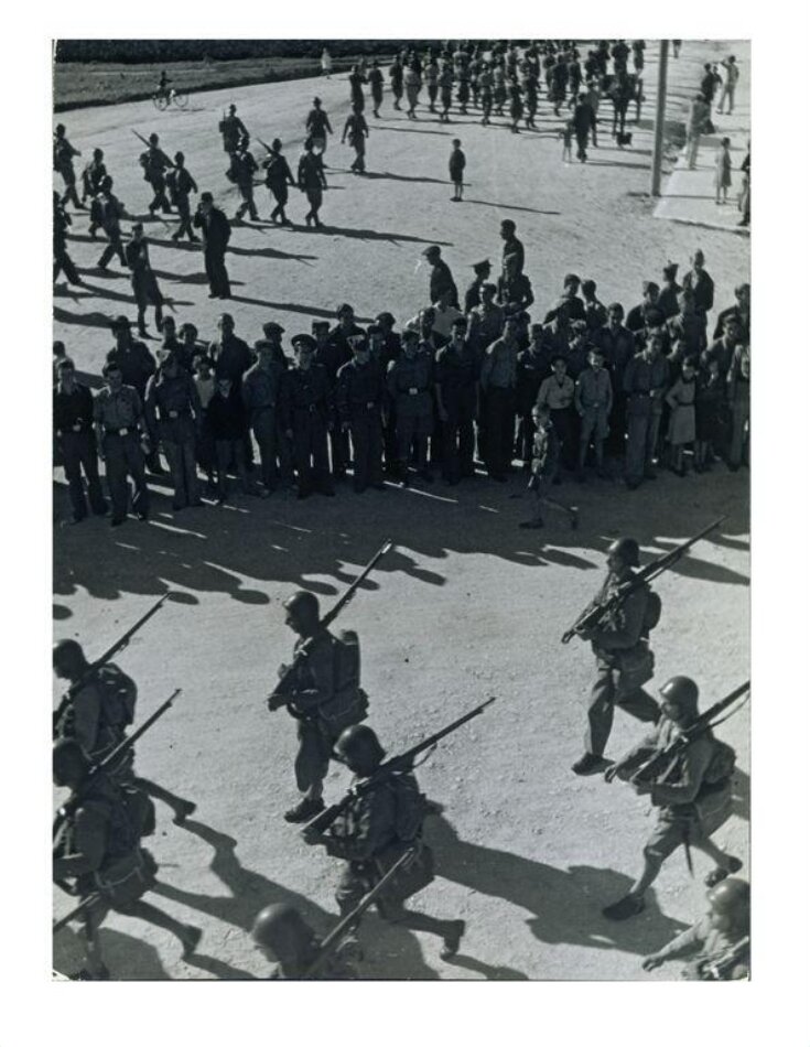 Marching through the streets of Mahon, Minorca, during the Spanish Civil War top image