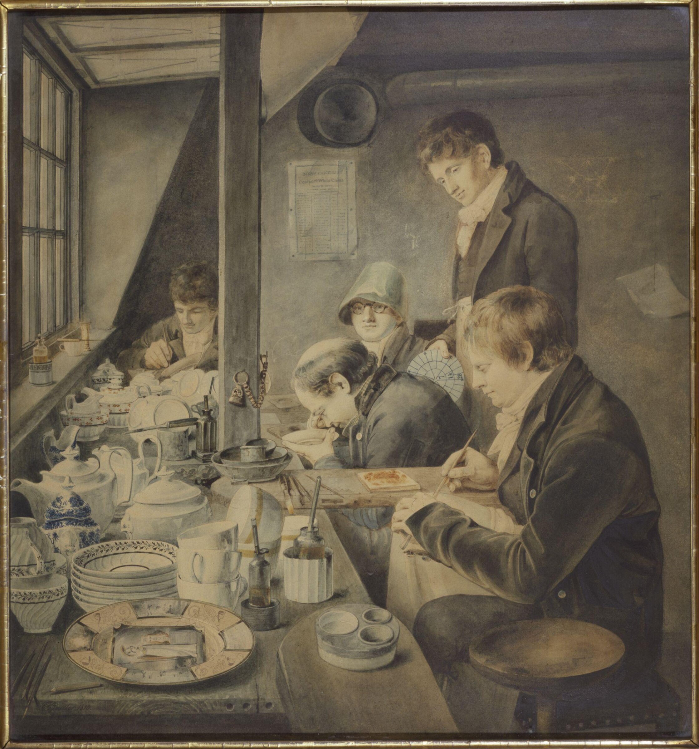 Painting Room of Mr Baxter, No 1 Goldsmith Street, Gough Square, London, Thomas Baxter, 1810