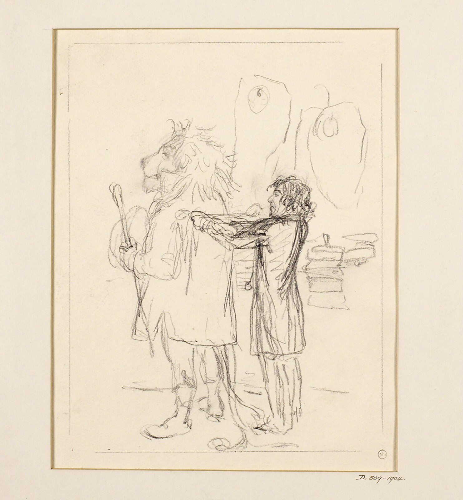 Disraeli measuring the British Lion, John Leech, 1849