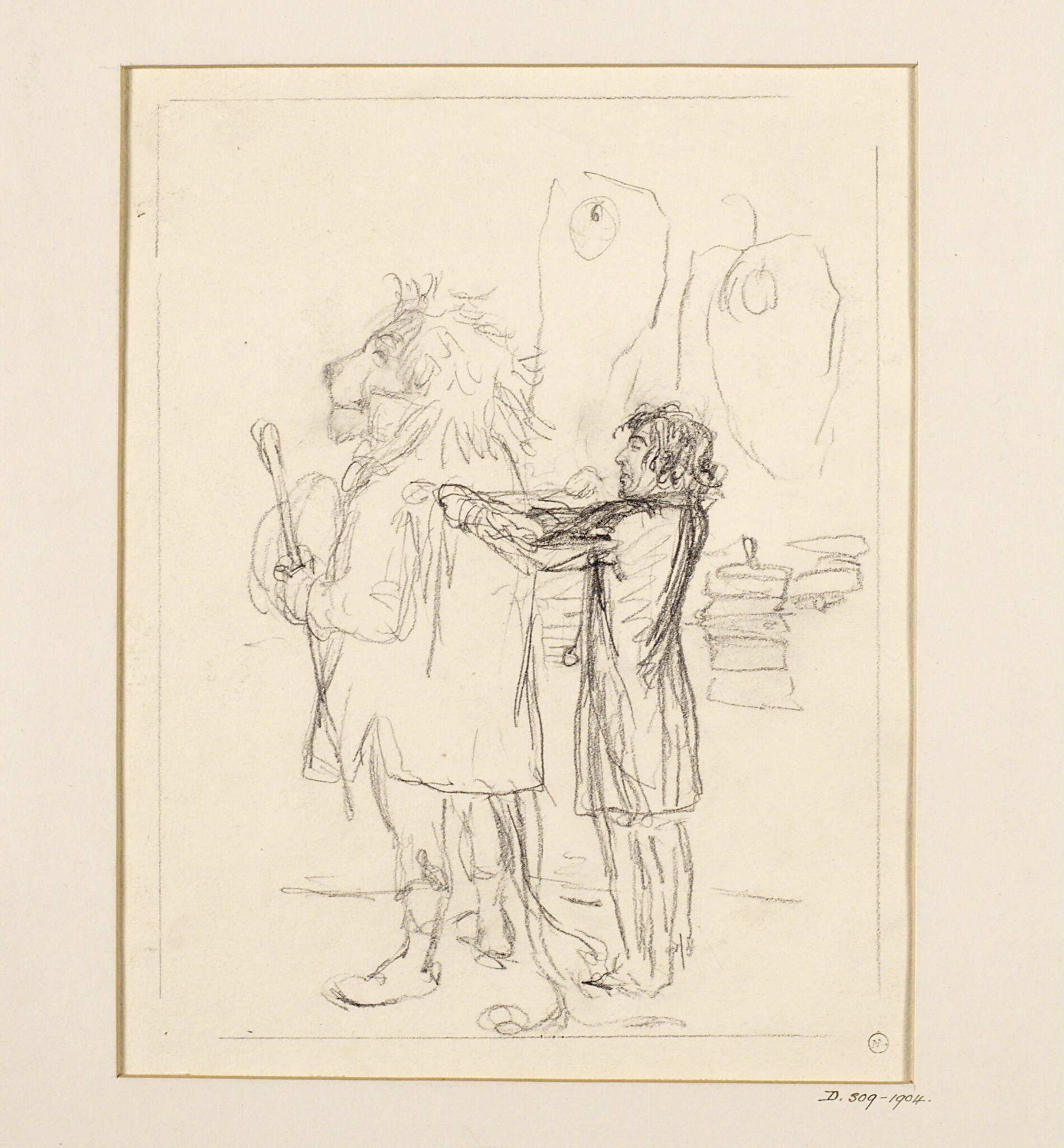 Disraeli measuring the British Lion, John Leech, 1849