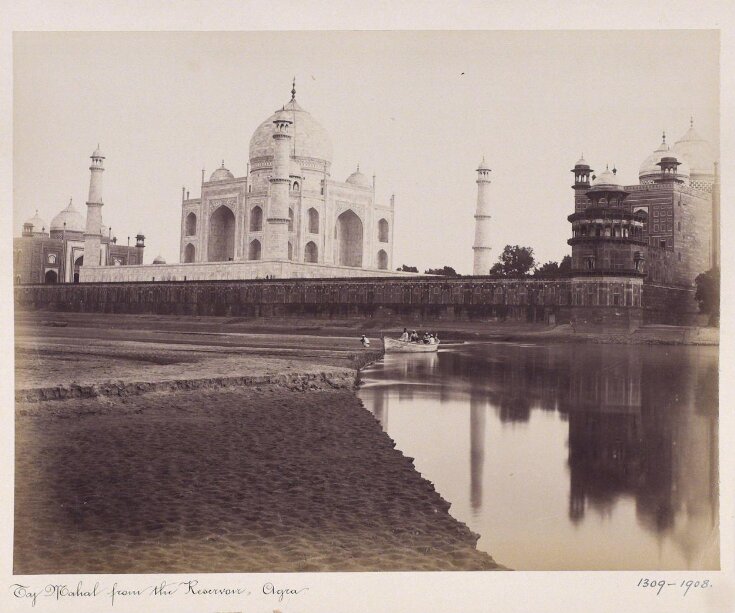 View of the Taj Mahal from the Yamuna river top image