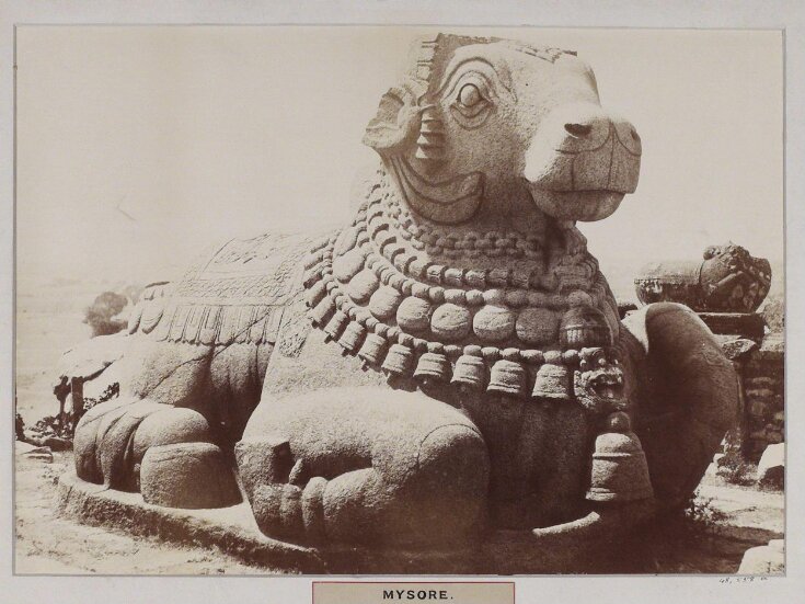 Sculpture of Nandi at the French rocks at Mysore top image