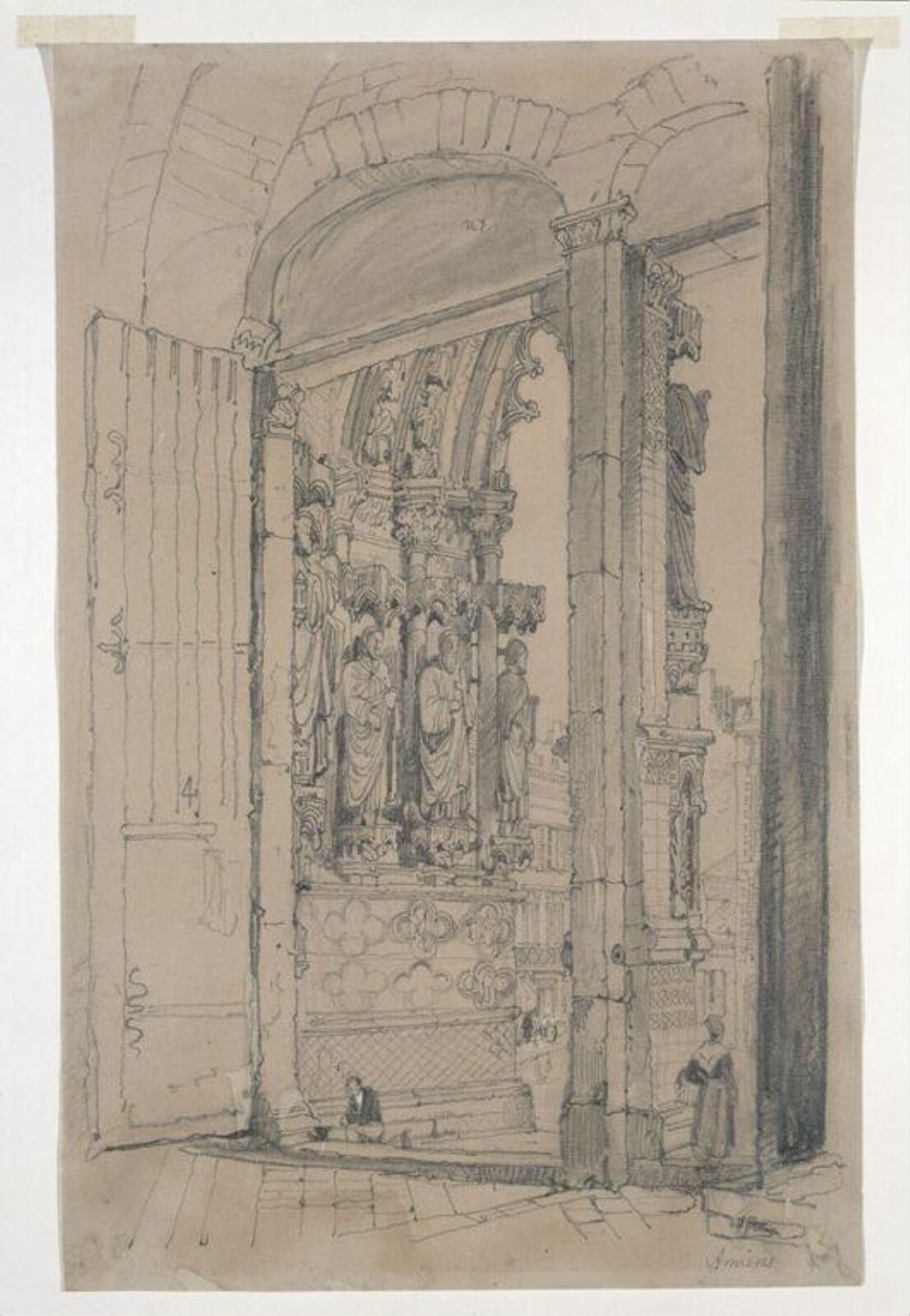 Amiens Cathedral, Samuel Prout, ca. 1820s