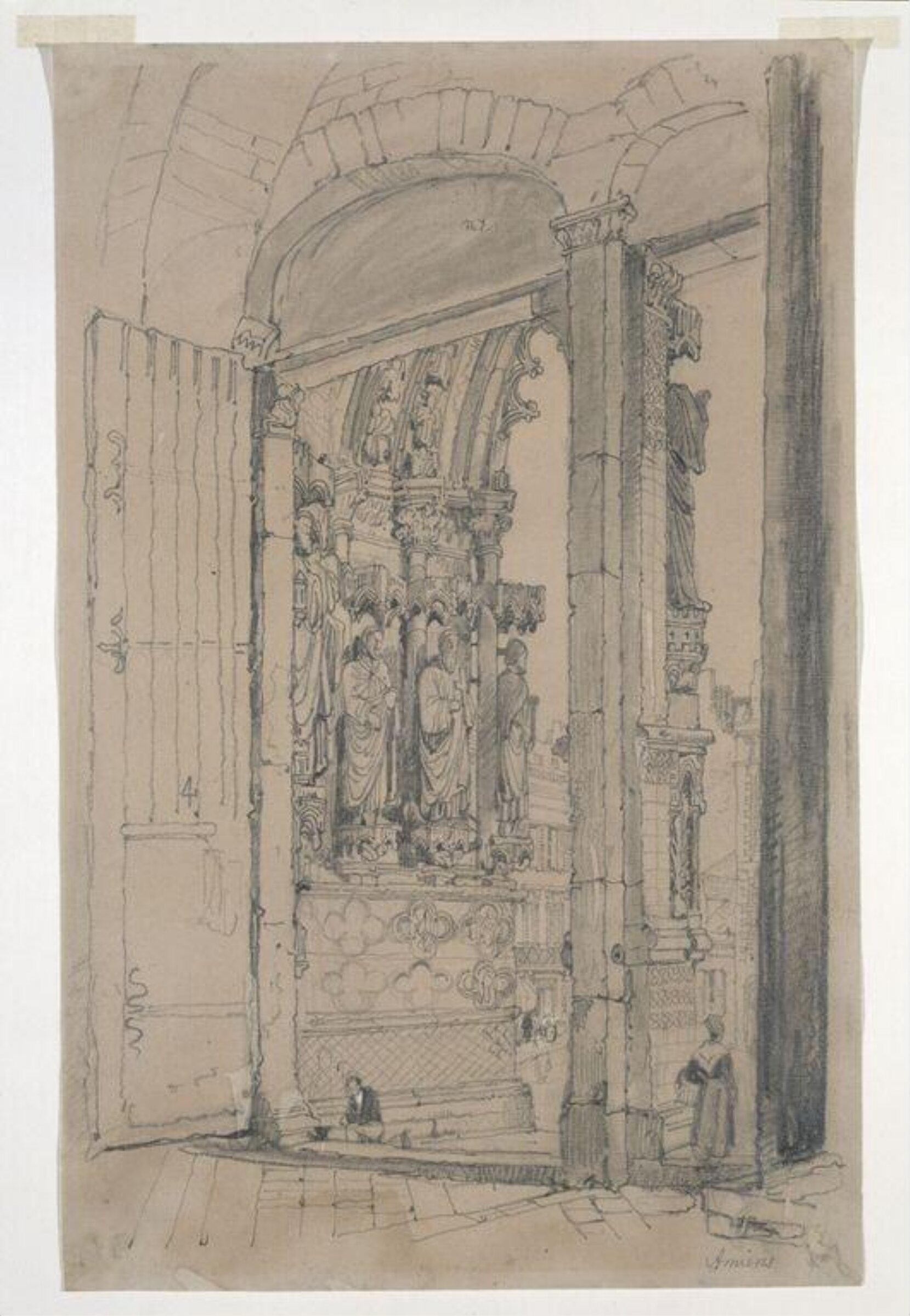 Amiens Cathedral, Samuel Prout, ca. 1820s