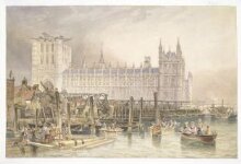 The Houses of Parliament in course of erection thumbnail 1