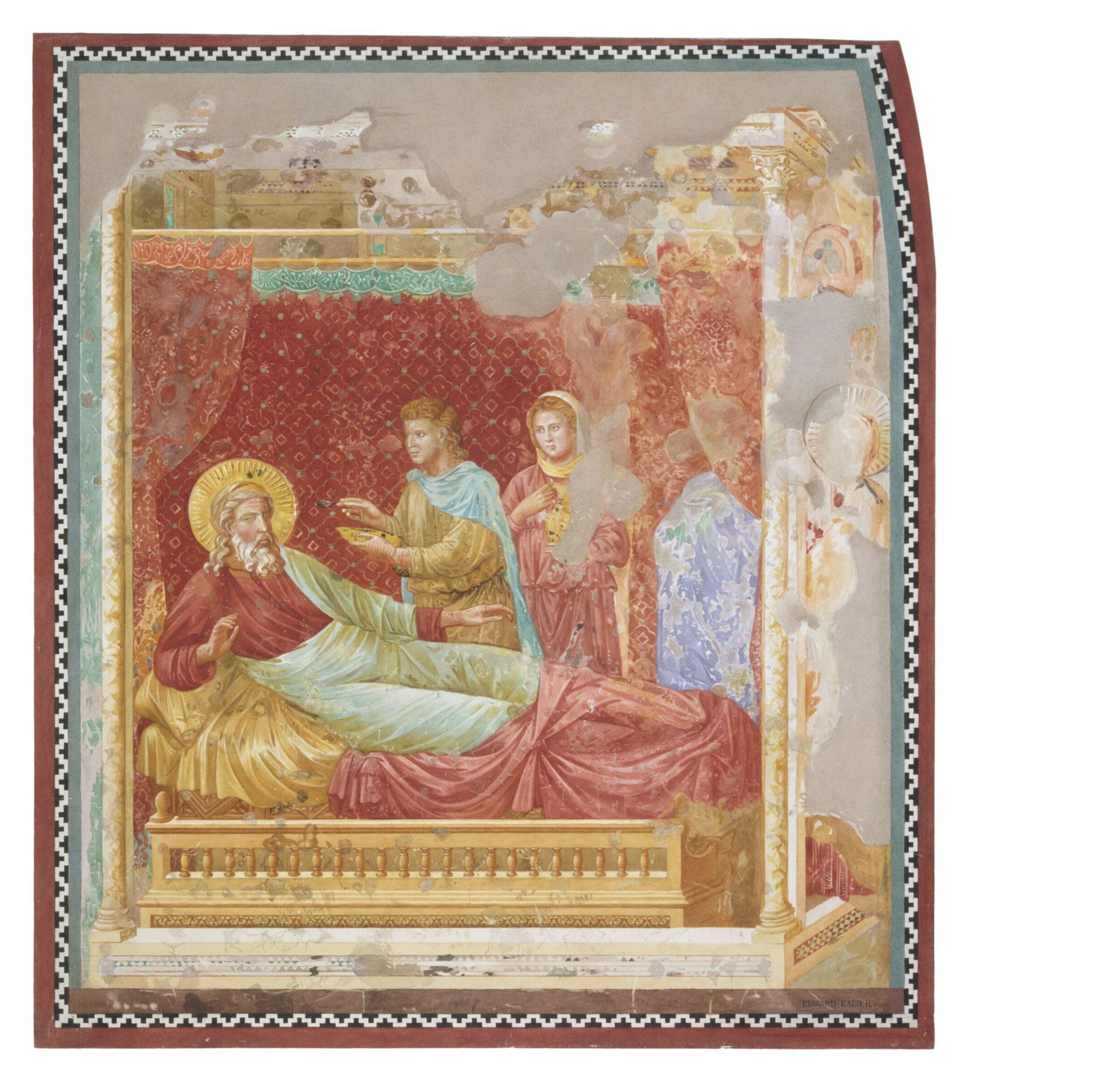 Copy after the painting Isaac rejecting Esau  attributed to the Isaac Master in the Upper Church, San Francesco, Assisi., Edward Kaiser, 1876